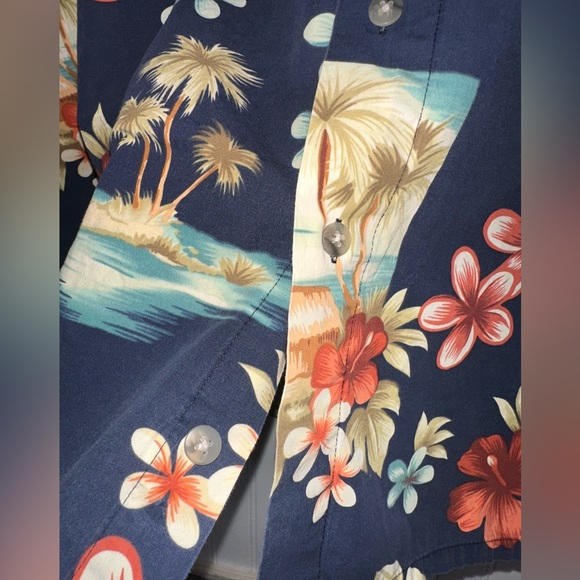 Pierre Cardin Hawaiian Shirt Mens 2XLT Cotton *Stained* Tropical Resortwear - Picture 11 of 13